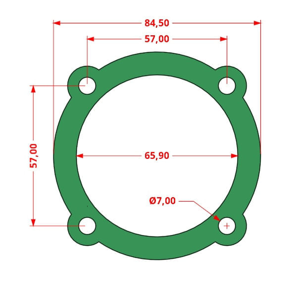Set de 10 Garnituri set pentru cap compresor de aer V 3x65mm Mod.0.36-8 (C) CH195 — imaginea 3