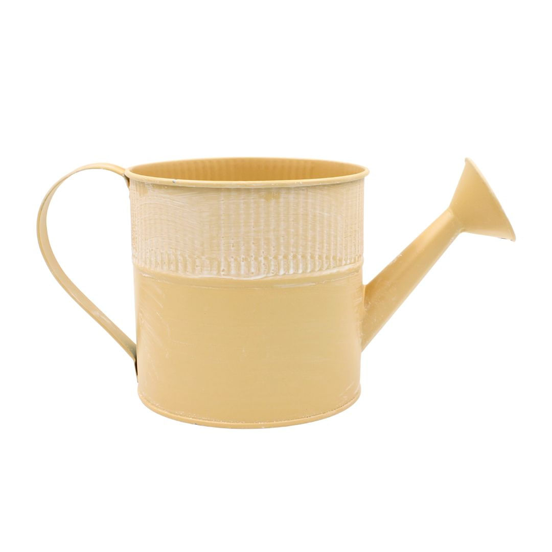Ghiveci metalic stropitoare 13x25cm crem — imaginea 4