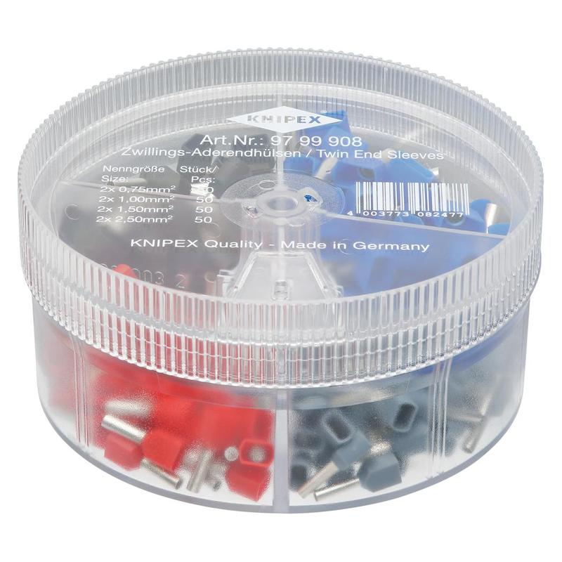 KNIPEX - Set ferule cu capat de sarma Twin 0.75-2.5mm2, 200 piese [9799908]