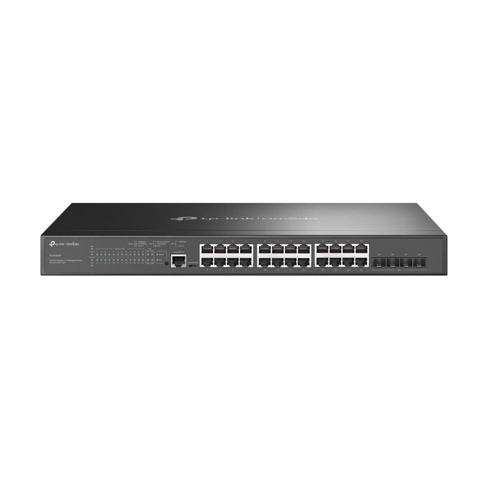 Switch 24 porturi PoE RJ45 Gigabit, 4 x SFP Gigabit, L2 Management, 1U - TP-Link Omada SG3428MP