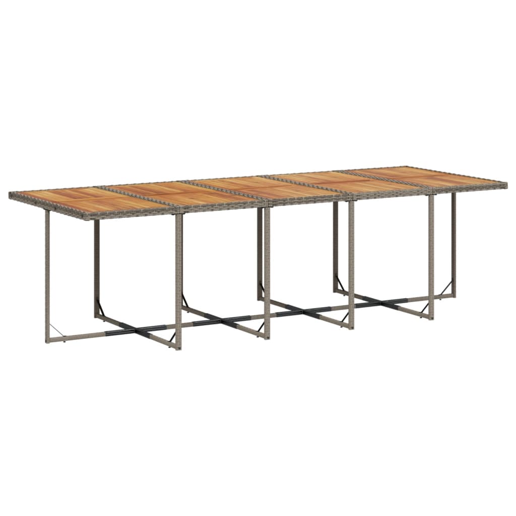 Set mobilier de gradina cu perne, 15 piese, gri, poliratan — imaginea 4