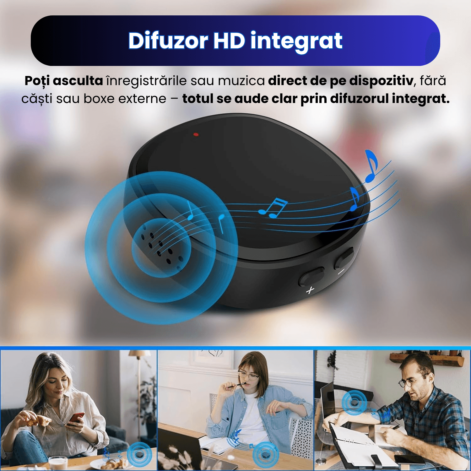 Reportofon Spion 8GB cu Activare Vocala, Magnet, 128h Autonomie, Redare Instant - Ideal pentru Birou, Casa, Masina - imagine 9