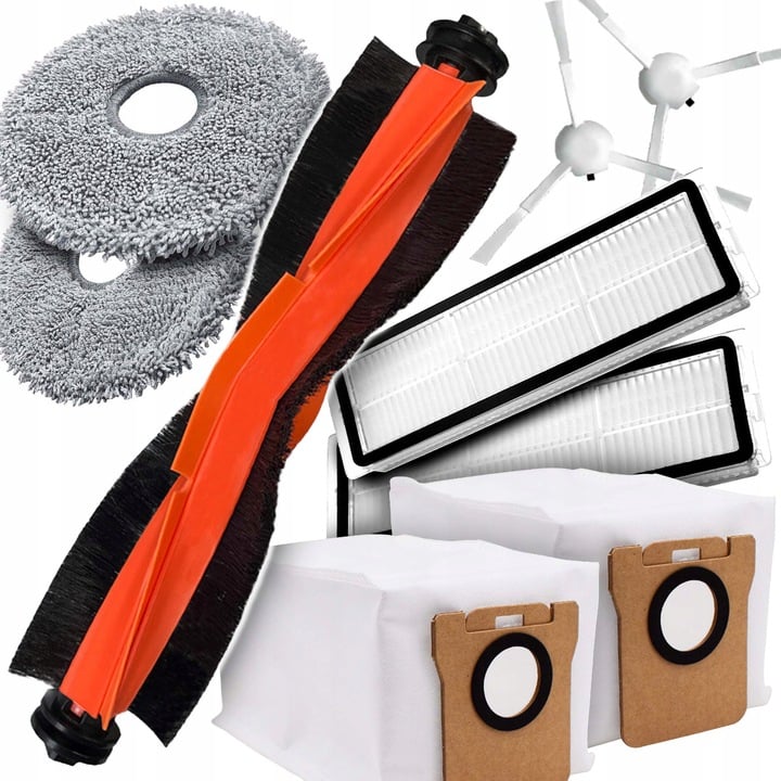 Set 9 accesorii NewEvo compatibile cu Xiaomi MI X10 PLUS+, X20+PLUS, 1 perie tambur, 2 perii laterale, 2 filtre Hepa - imagine 6