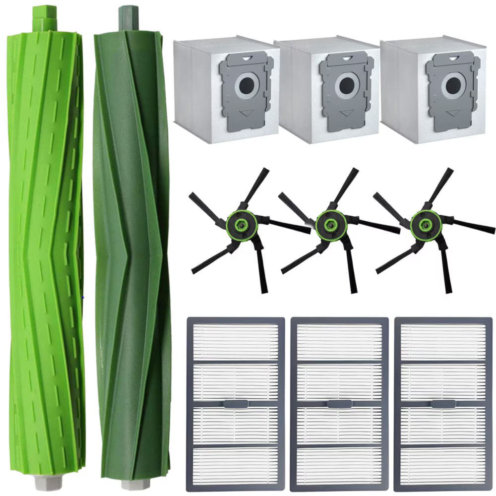 Set 11 accesorii NewEvo compatibile cu iRobot Roomba S9, S9+, 2 perii tambur, 3 perii laterale, 3 filtre Hepa - imagine 4