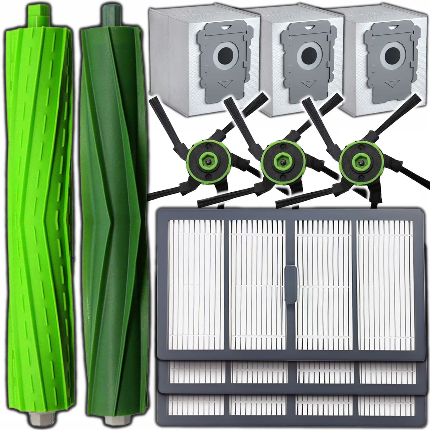Set 11 accesorii NewEvo compatibile cu iRobot Roomba S9, S9+, 2 perii tambur, 3 perii laterale, 3 filtre Hepa - imagine 7