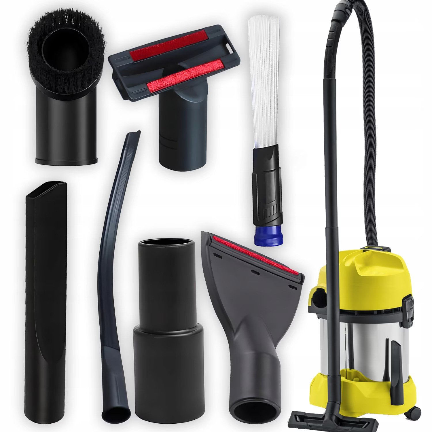 Set 7 Accesorii pentru Aspiratoare Universale, Diametru 32-39 mm, Adaptor Inclus 35-39 mm, Universale, Negru - imagine 7