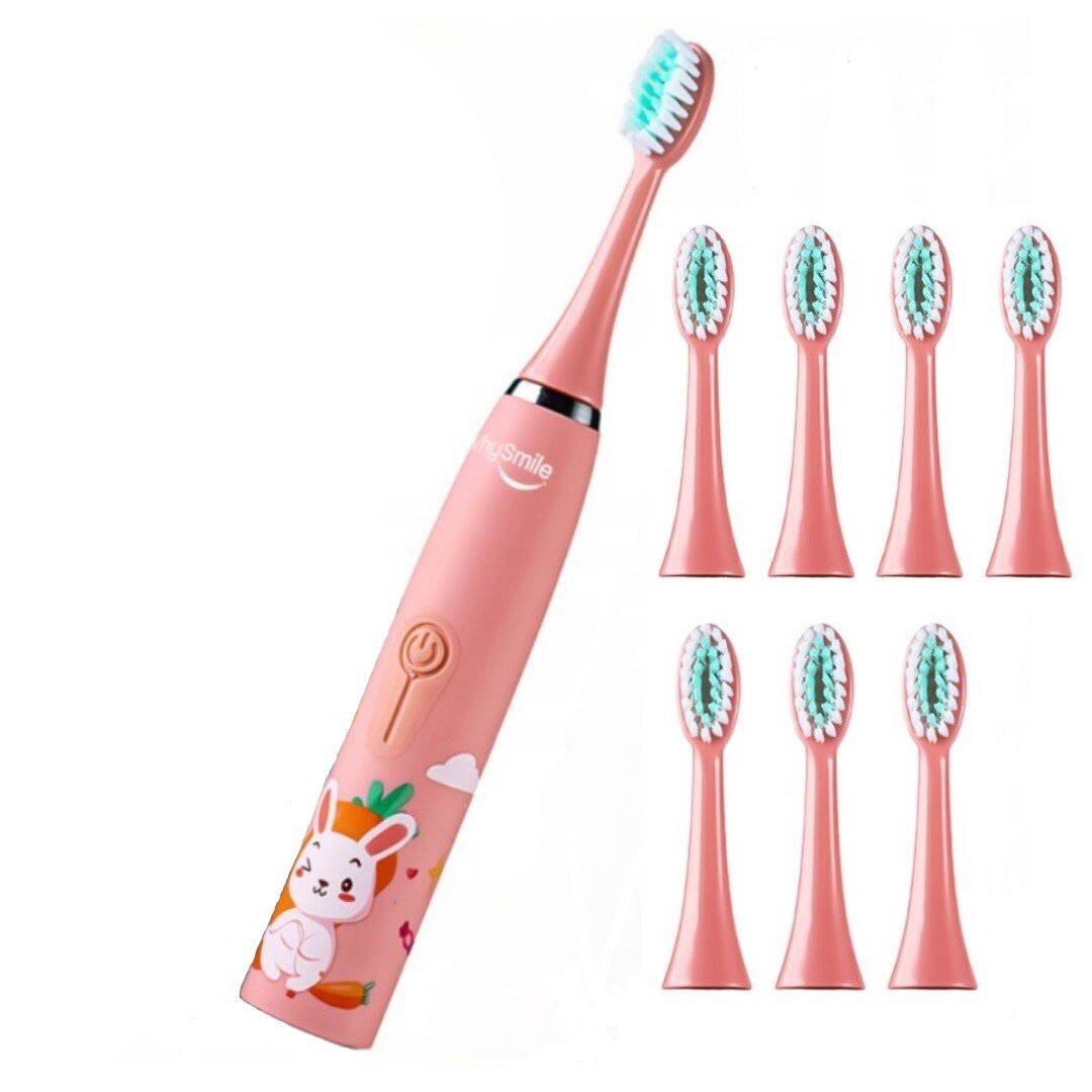 Periuta electrica reincarcabila sonica WhySmile Copii, 32000 miscari/minut, 4 moduri de curatatare, 8 capete de periere
