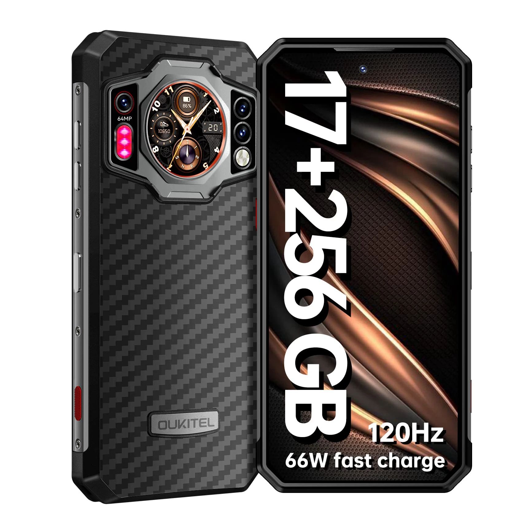 Telefon Rugged WP21, Android 12, 17GB RAM, Procesor Octa-Core, 256GB ROM, Camera frontal 20 MP/Camera principala 64MP - imagine 2