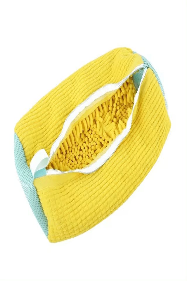 Sac pentru spalat adidasi, pantofi, anti-deformare si anti-transfer de culori cu peri pe interior - imagine 2