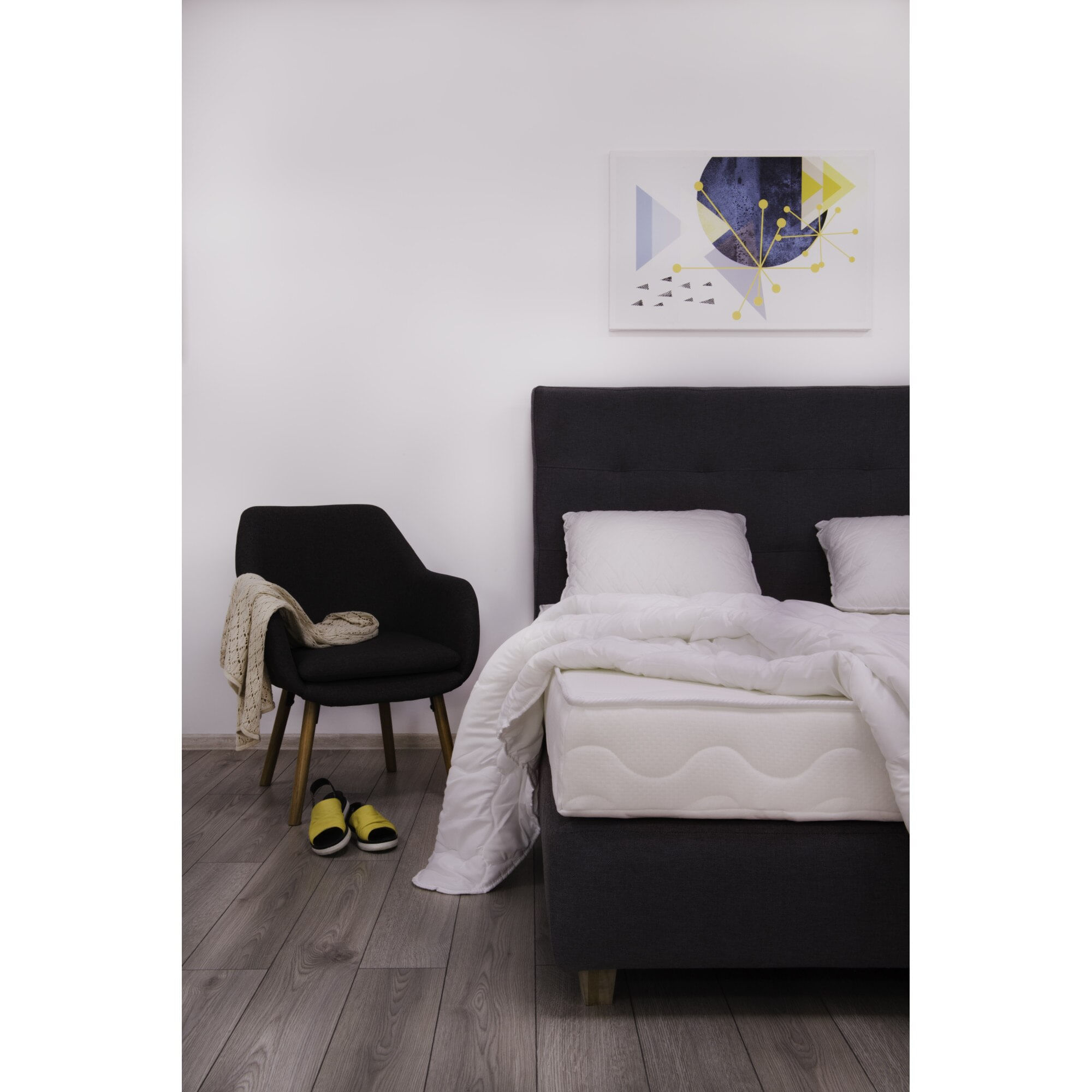 Saltea Superortopedica, Buona Notte, First, 200x100x16 cm, spuma poliuretanica si spuma High Resilience, antibacterian, fermitate medie — imaginea 3