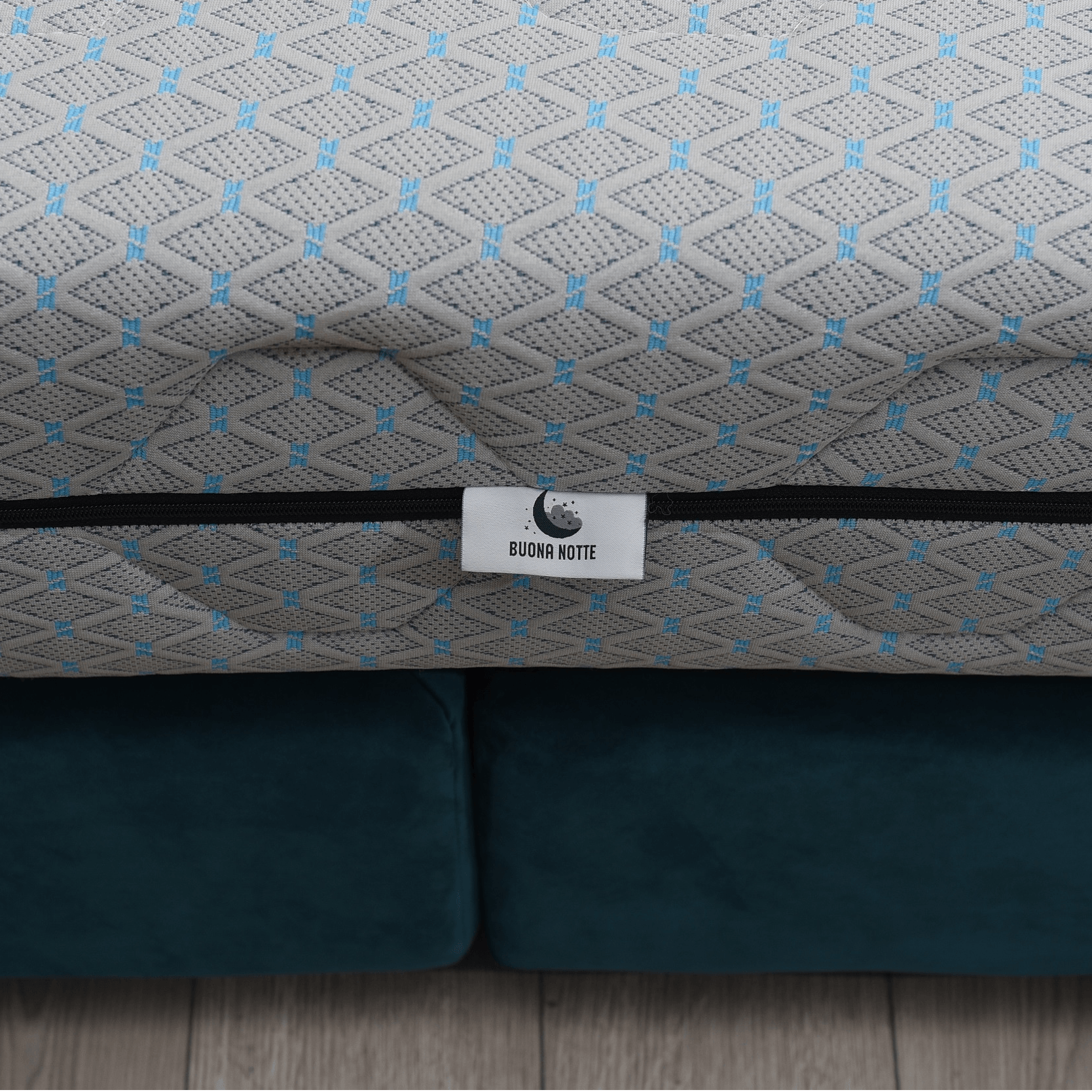 Saltea Ortopedica, Buona Notte, Infinity, 80x200x21 cm, spuma poliuretanica cu spuma memory, antibacterian, dehusabil, husa Cardinal, fermitate medie — imaginea 3