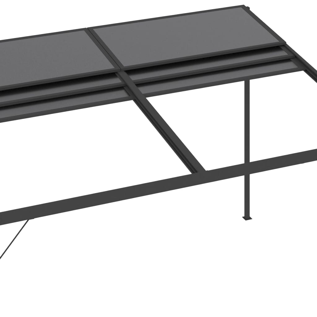 Pavilion cu acoperis, antracit, 4x3x2,5 m, aluminiu si otel — imaginea 9