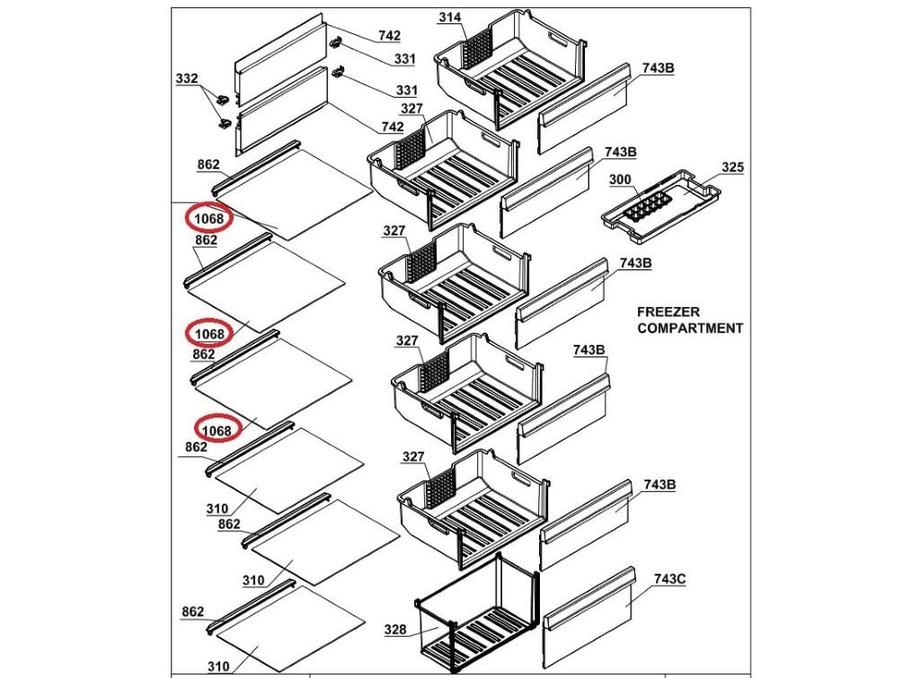 Raft sticla congelator Beko 4362725300 - imagine 2