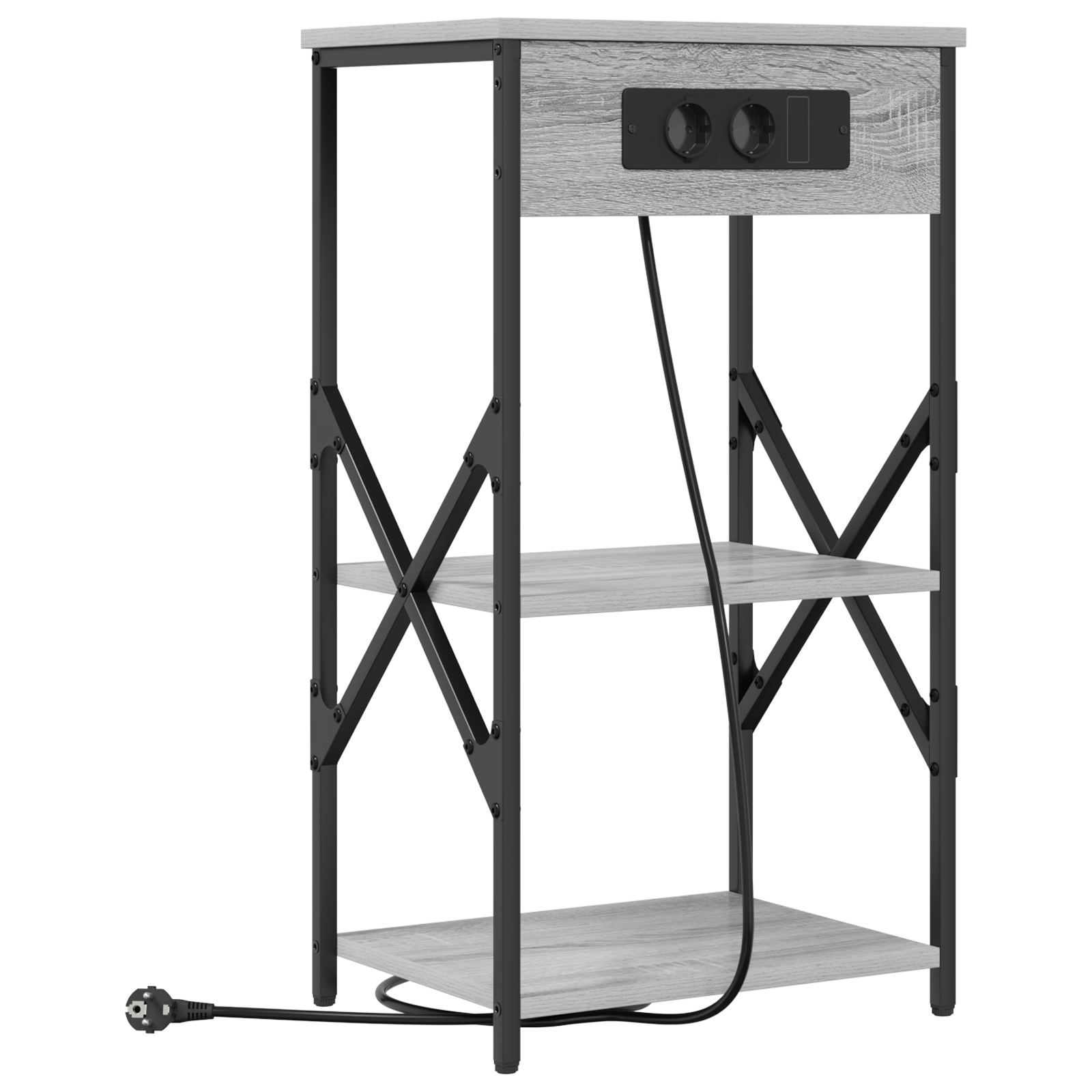 Noptiera sonoma gri 41 x 31 x 76 cm Lemn compozit