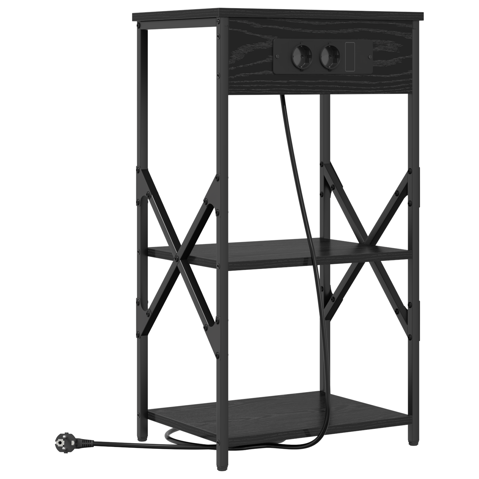 Noptiera stejar negru 41 x 31 x 76 cm Lemn compozit