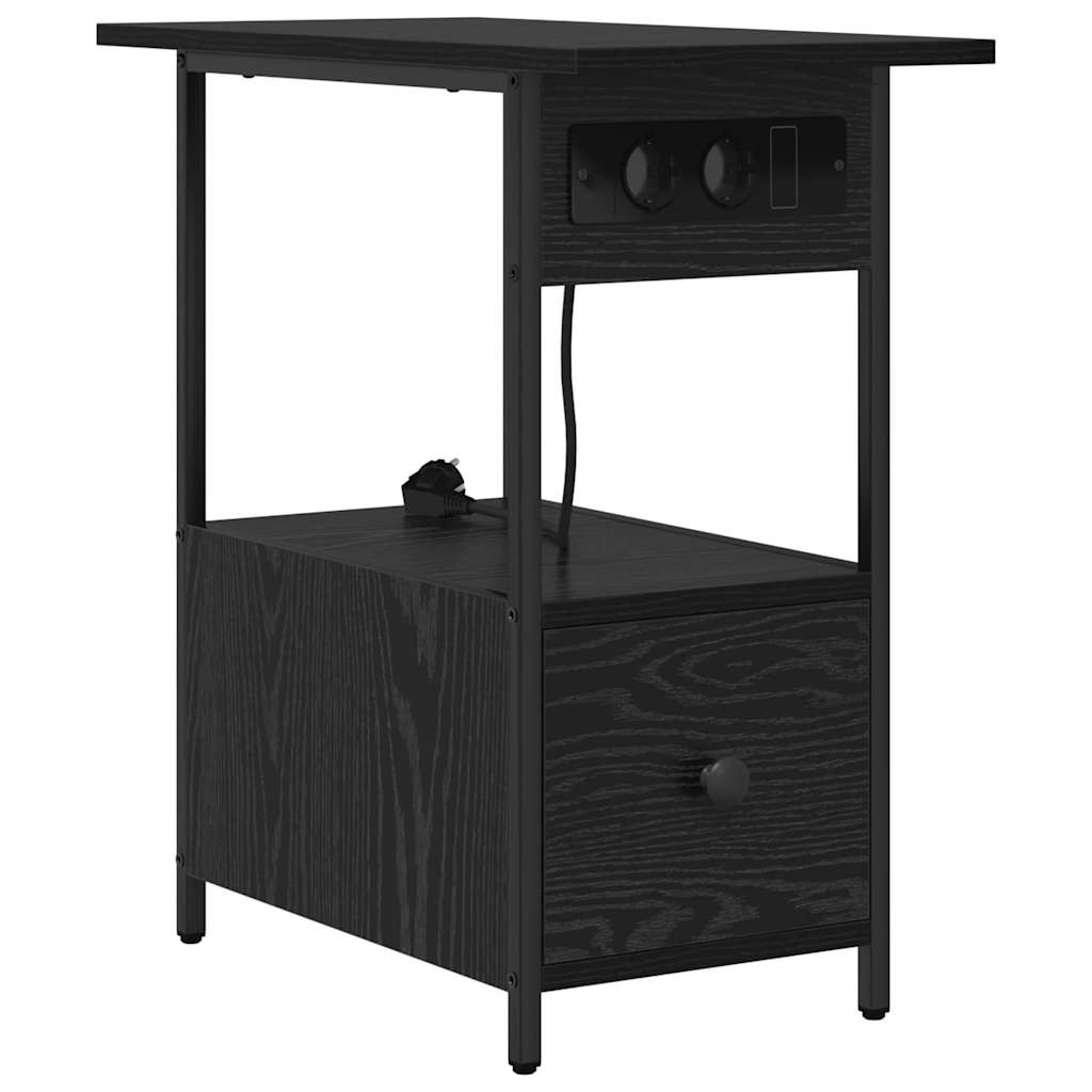 Noptiera stejar negru 60 x 30 x 61 cm Lemn compozit