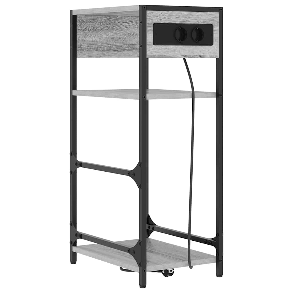 Noptiera sonoma gri 40 x 27 x 76 cm Lemn compozit