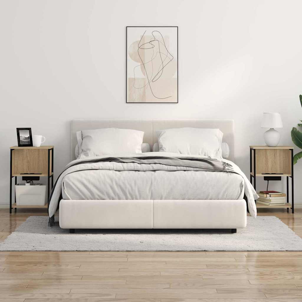 Noptiera stejar sonoma 38 x 31 x 61 cm Lemn compozit — imaginea 4