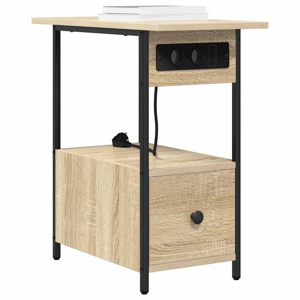 Noptiera stejar sonoma 60 x 30 x 61 cm Lemn compozit — imaginea 3