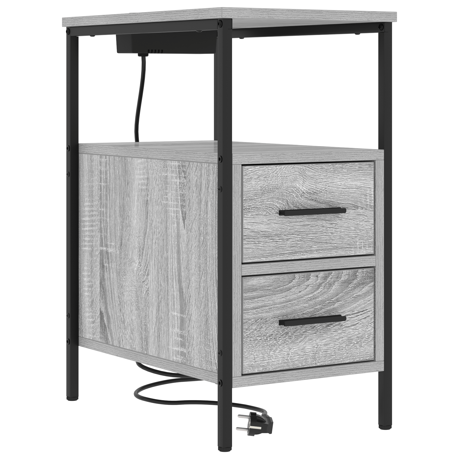 Noptiera sonoma gri 30 x 48 x 61 cm Lemn compozit