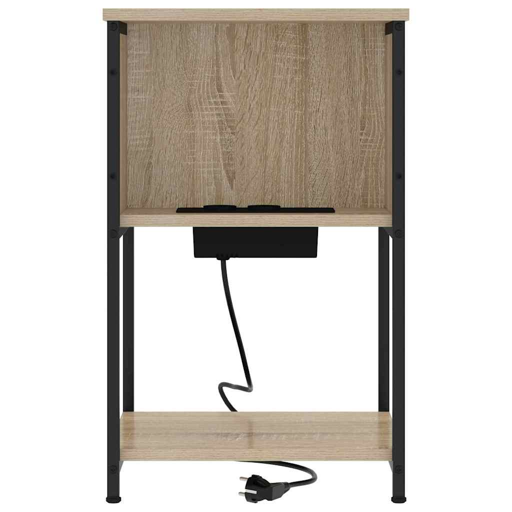 Noptiera stejar sonoma 38 x 31 x 61 cm Lemn compozit — imaginea 5