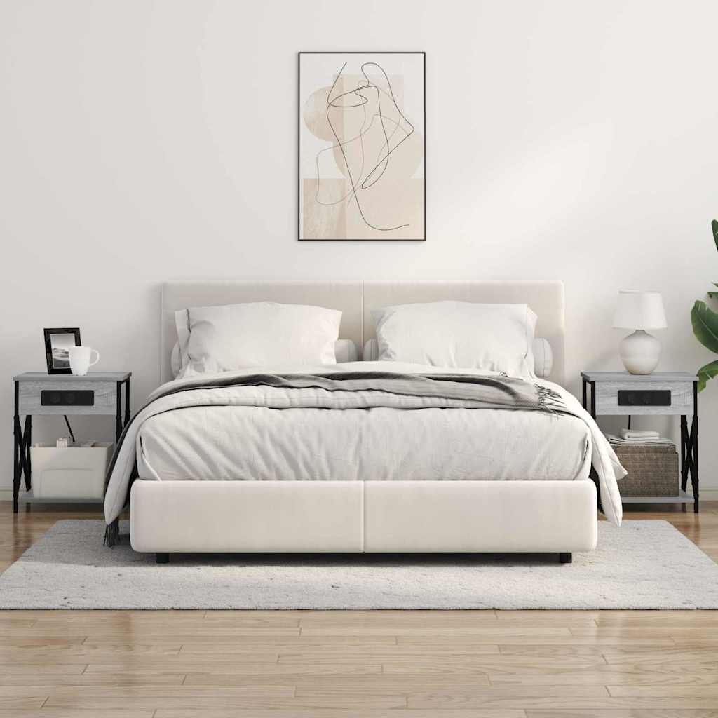 Noptiera sonoma gri 41 x 31 x 51 cm Lemn compozit — imaginea 4