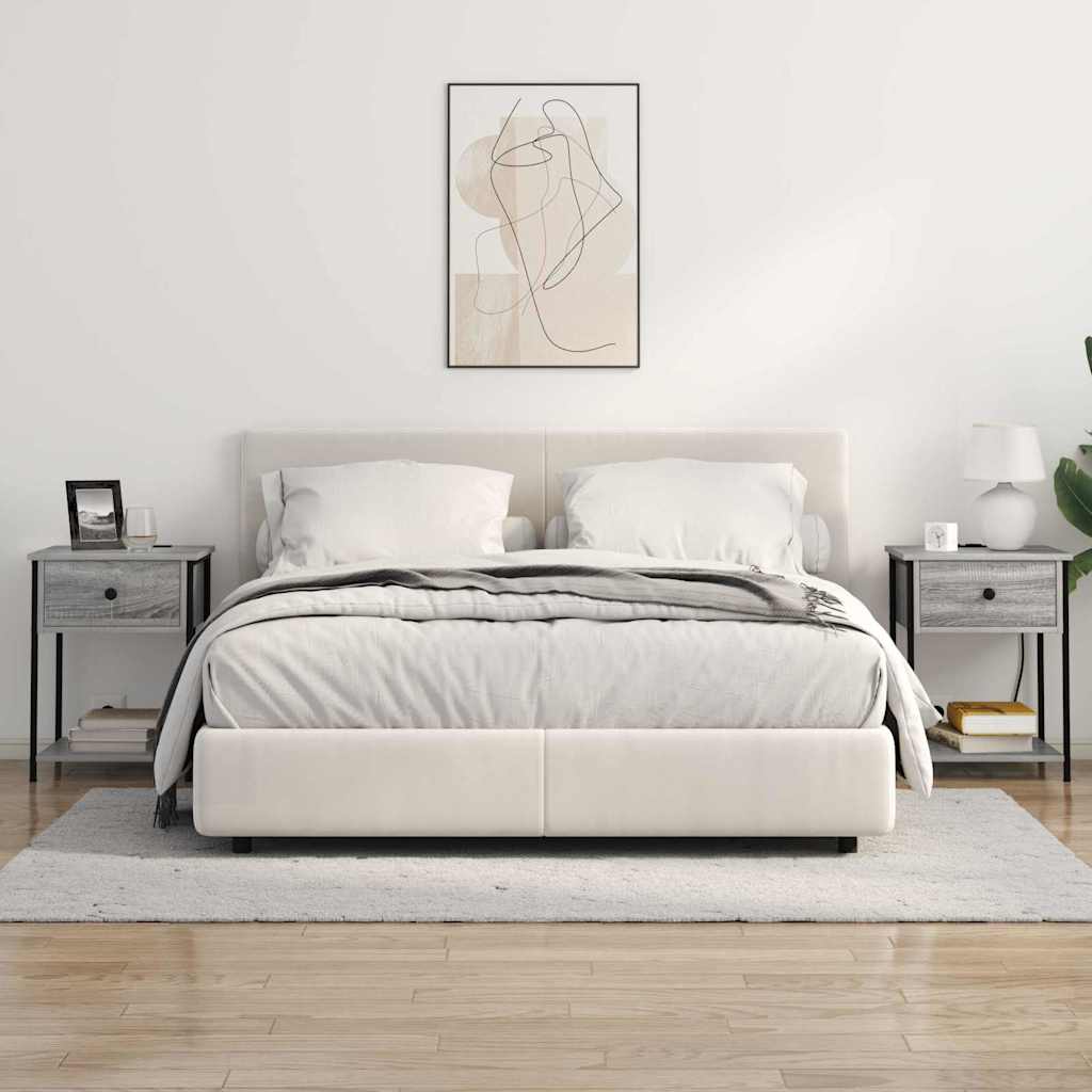 Noptiera sonoma gri 42 x 41 x 56 cm Lemn compozit — imaginea 4