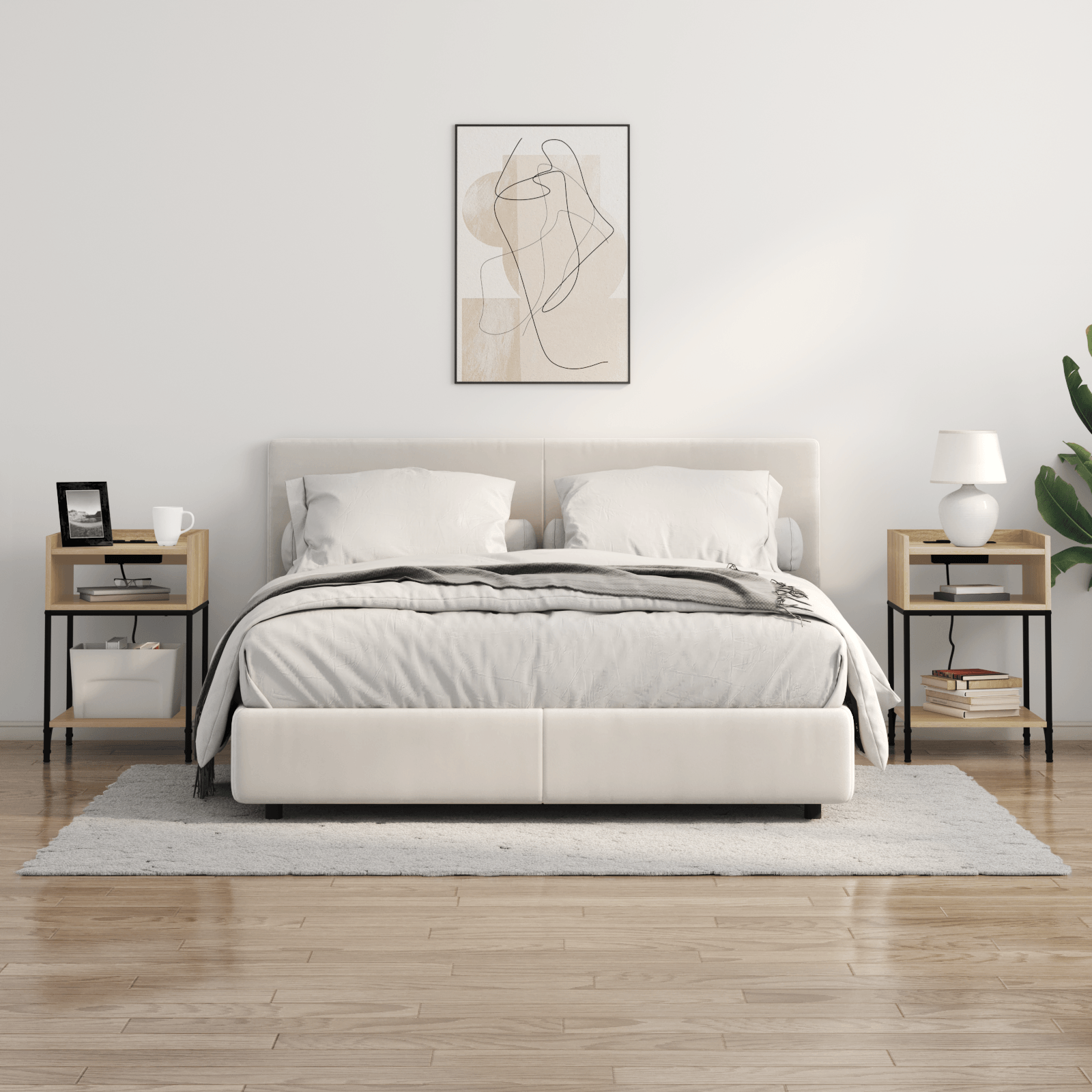 Noptiera stejar sonoma 40 x 40 x 61 cm Lemn compozit — imaginea 4