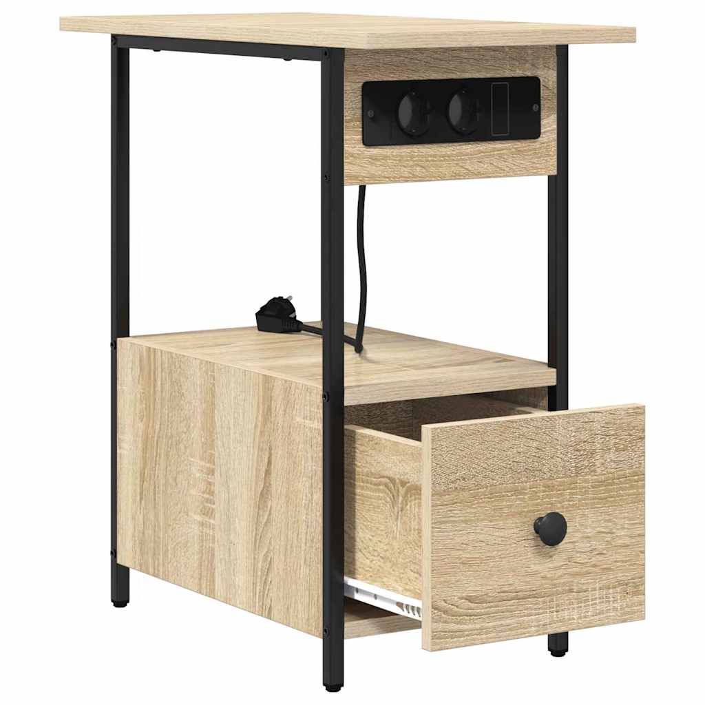 Noptiera stejar sonoma 60 x 30 x 61 cm Lemn compozit — imaginea 6