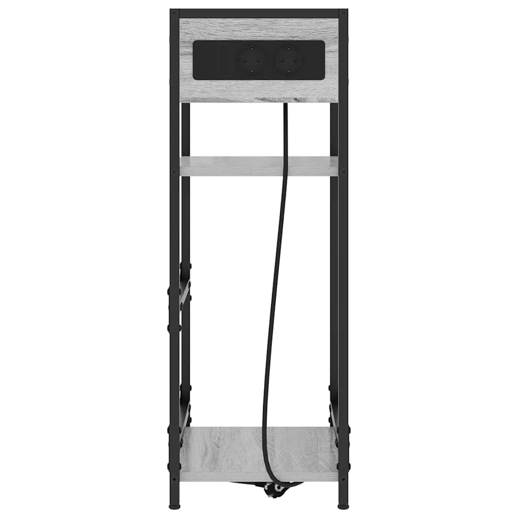 Noptiera sonoma gri 40 x 27 x 76 cm Lemn compozit — imaginea 6