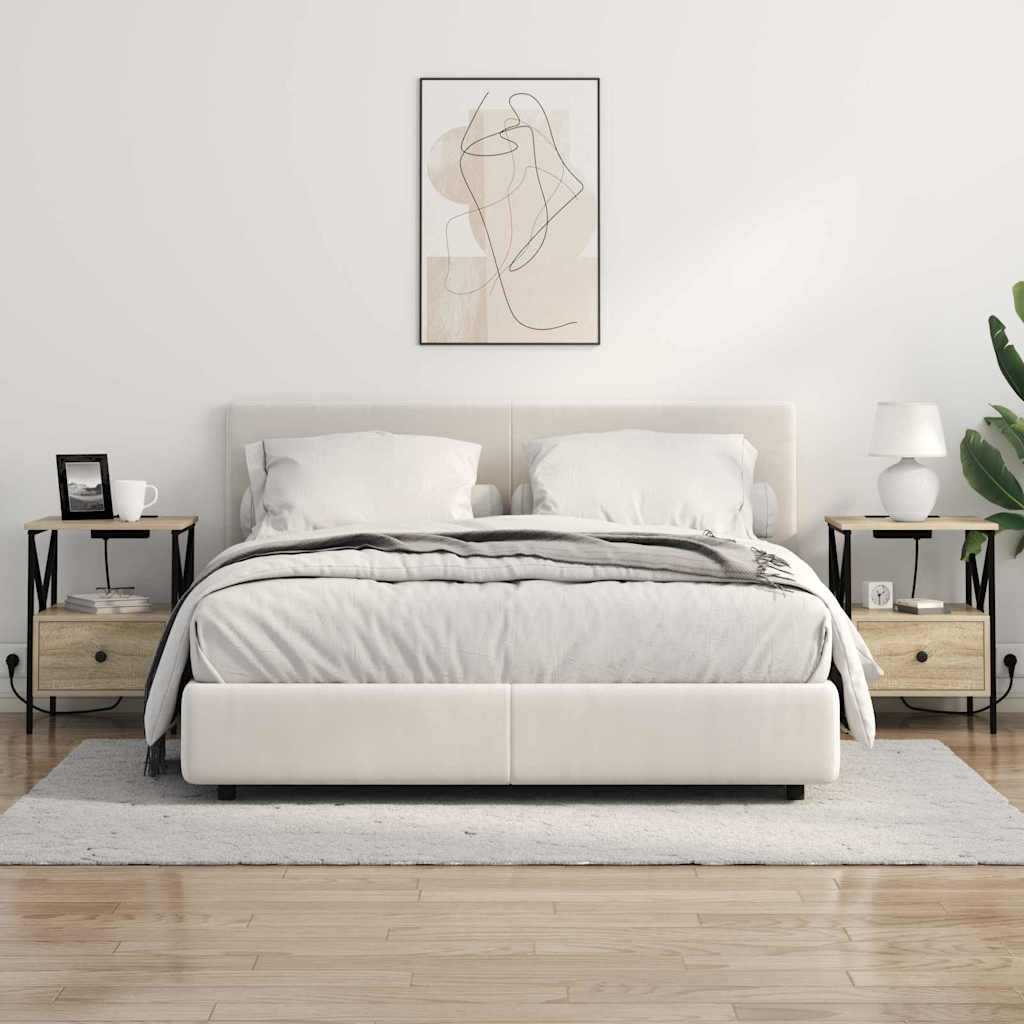 Noptiera stejar sonoma 41.5 x 40.5 x 55 cm Lemn compozit — imaginea 4