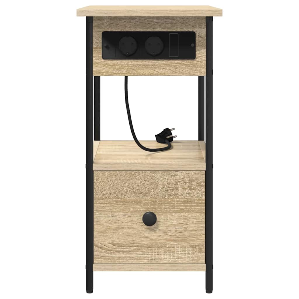 Noptiera stejar sonoma 60 x 30 x 61 cm Lemn compozit — imaginea 7