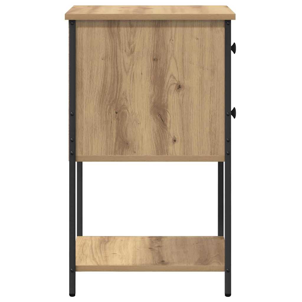 Noptiera cu sertar stejar artizanal 32 x 42 x 70 cm — imaginea 7