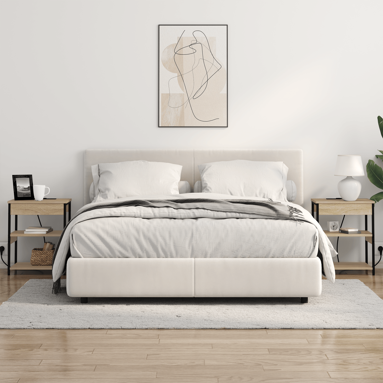 Noptiera stejar sonoma 41 x 31 x 51 cm Lemn compozit — imaginea 4