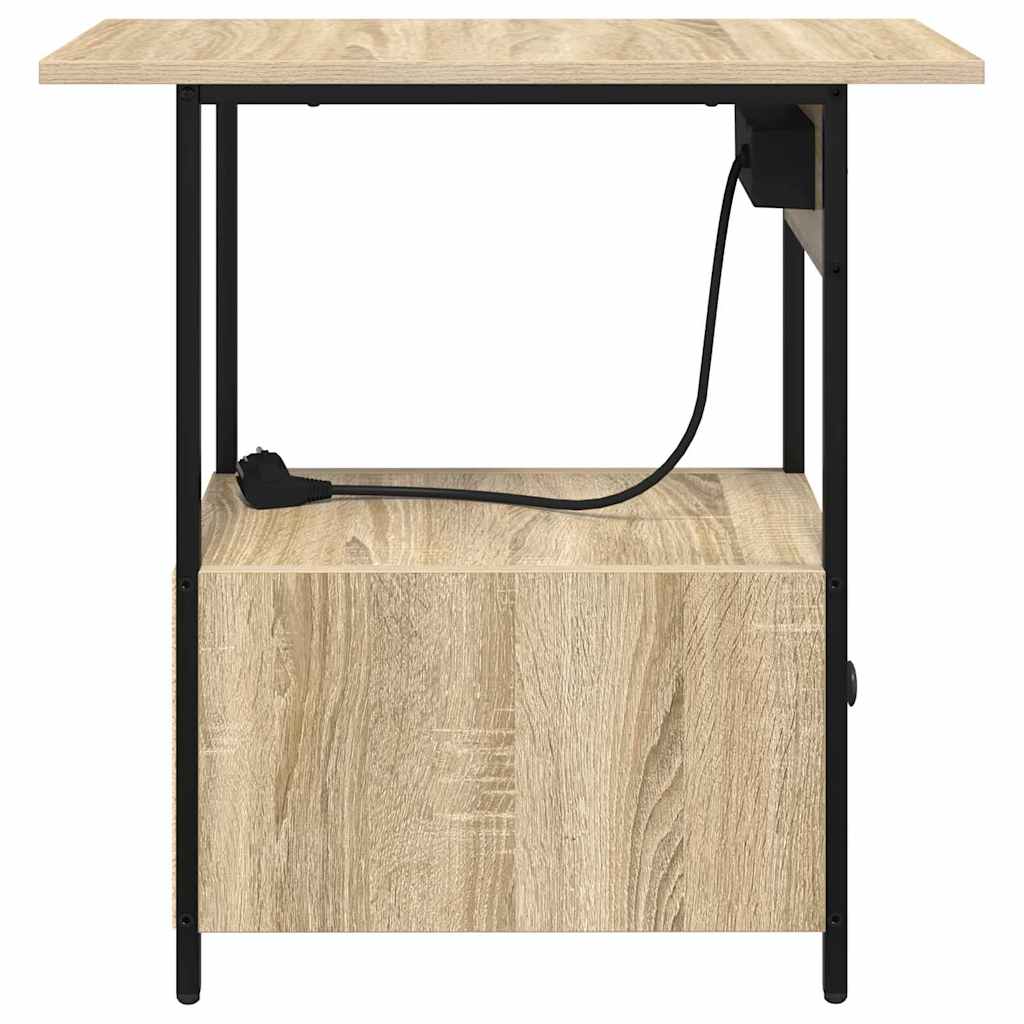 Noptiera stejar sonoma 60 x 30 x 61 cm Lemn compozit — imaginea 8