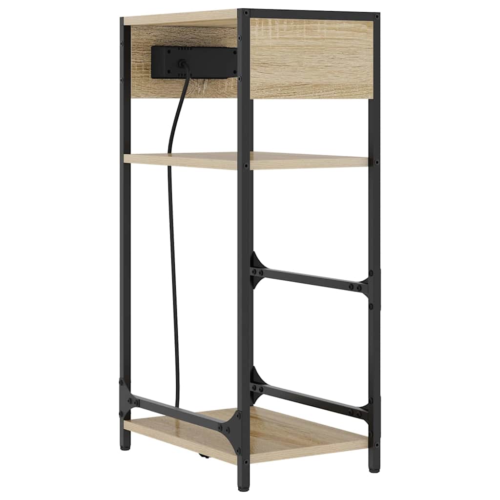 Noptiera stejar sonoma 40 x 27 x 76 cm Lemn compozit — imaginea 8