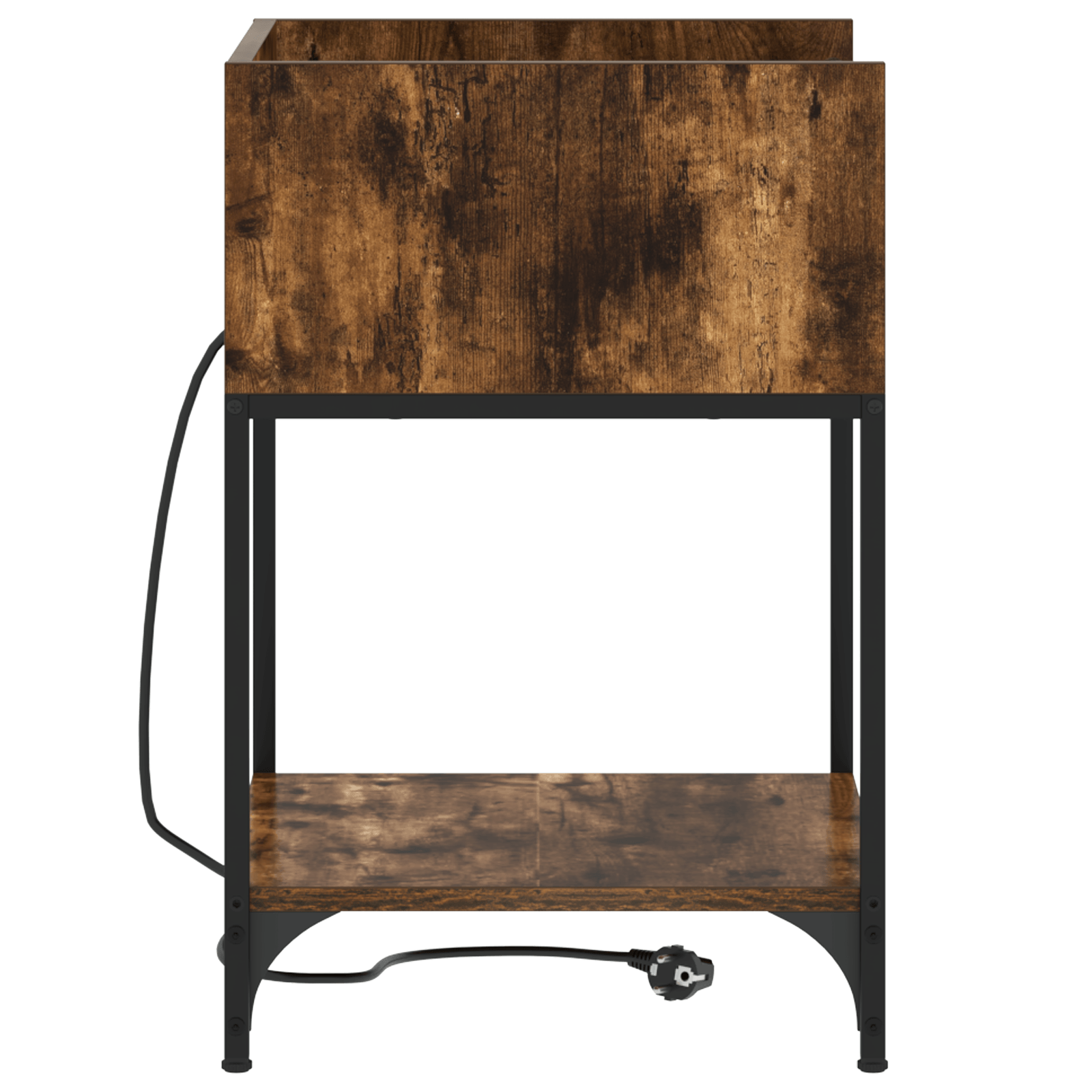 Noptiera stejar afumat 40 x 40 x 61 cm Lemn compozit — imaginea 6