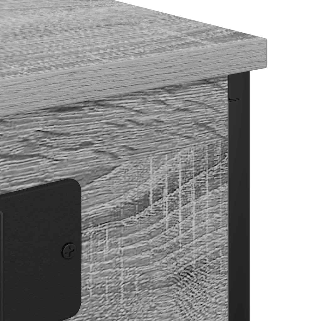 Noptiera sonoma gri 41 x 31 x 51 cm Lemn compozit — imaginea 9