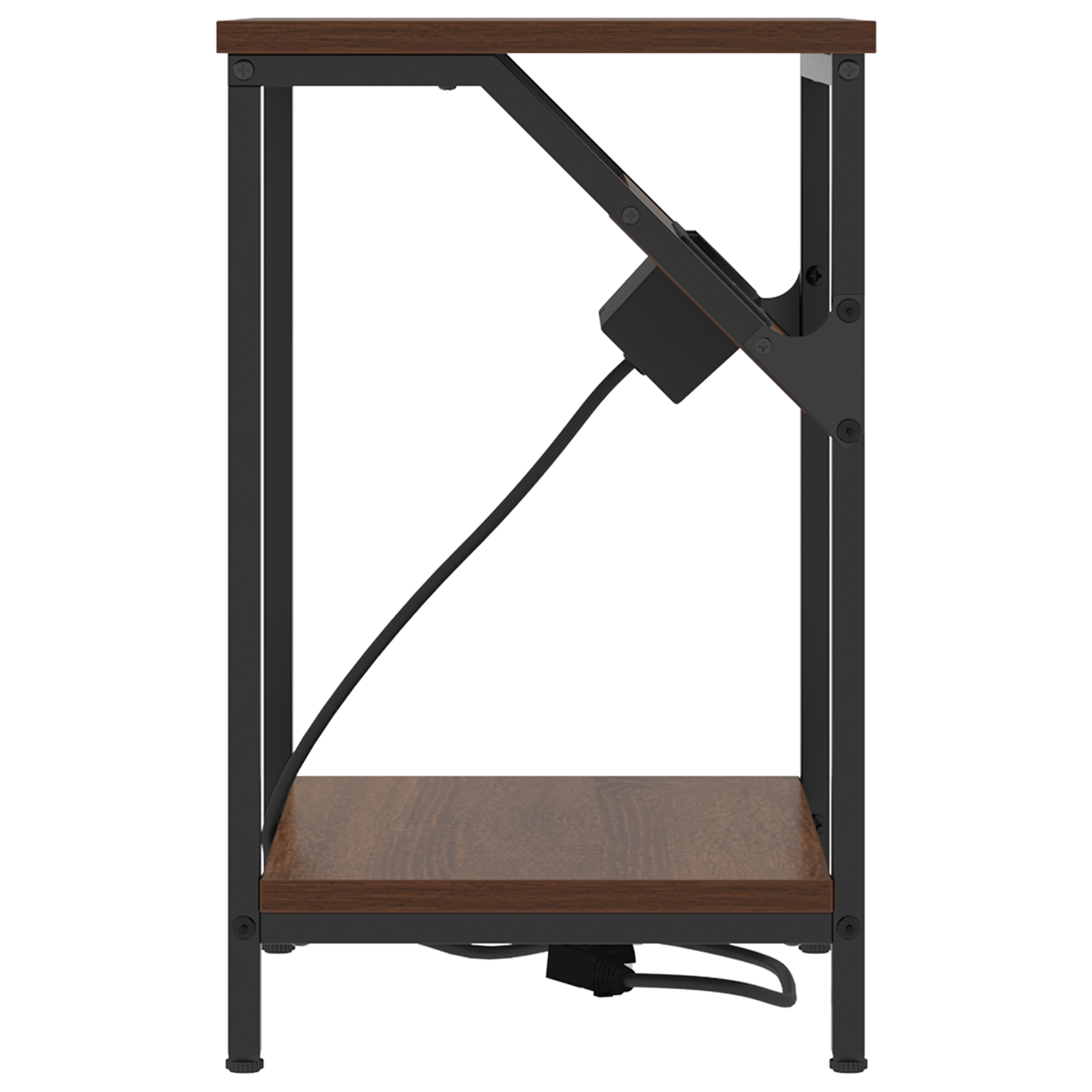 Noptiera stejar brun 38 x 30 x 48 cm Lemn compozit — imaginea 6