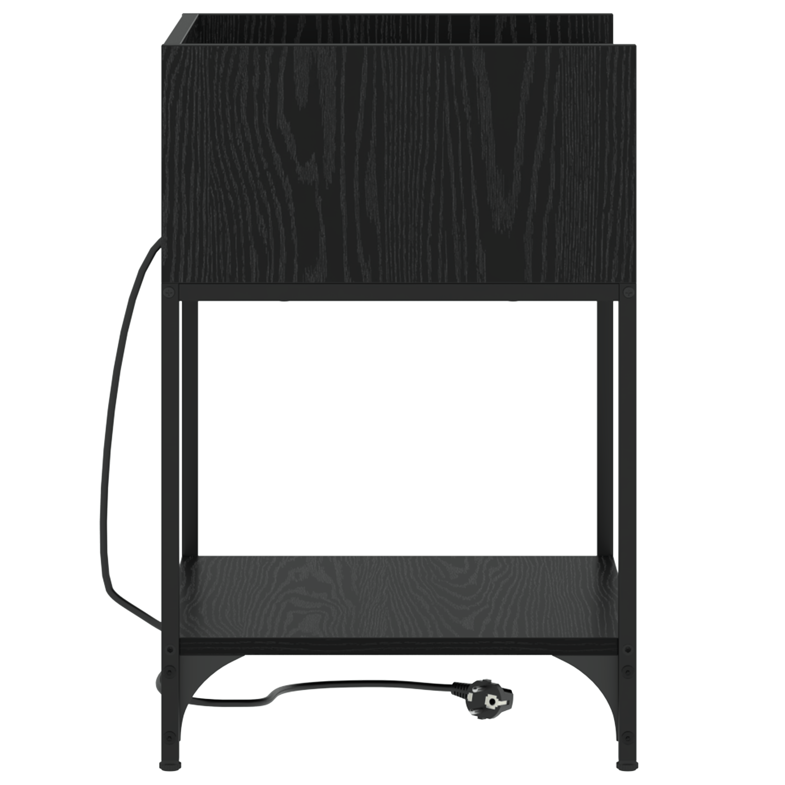 Noptiera stejar negru 40 x 40 x 61 cm Lemn compozit — imaginea 6
