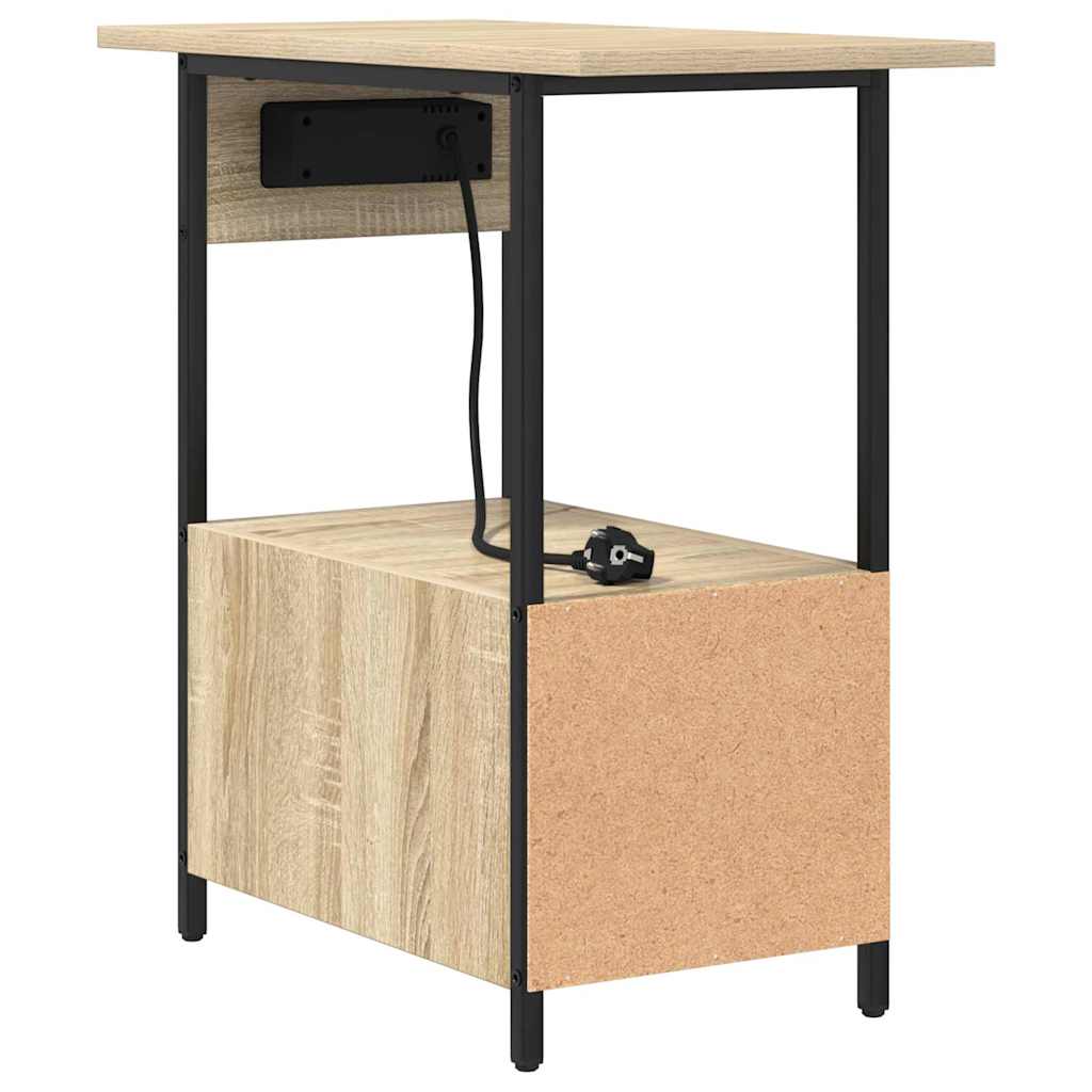 Noptiera stejar sonoma 60 x 30 x 61 cm Lemn compozit — imaginea 9