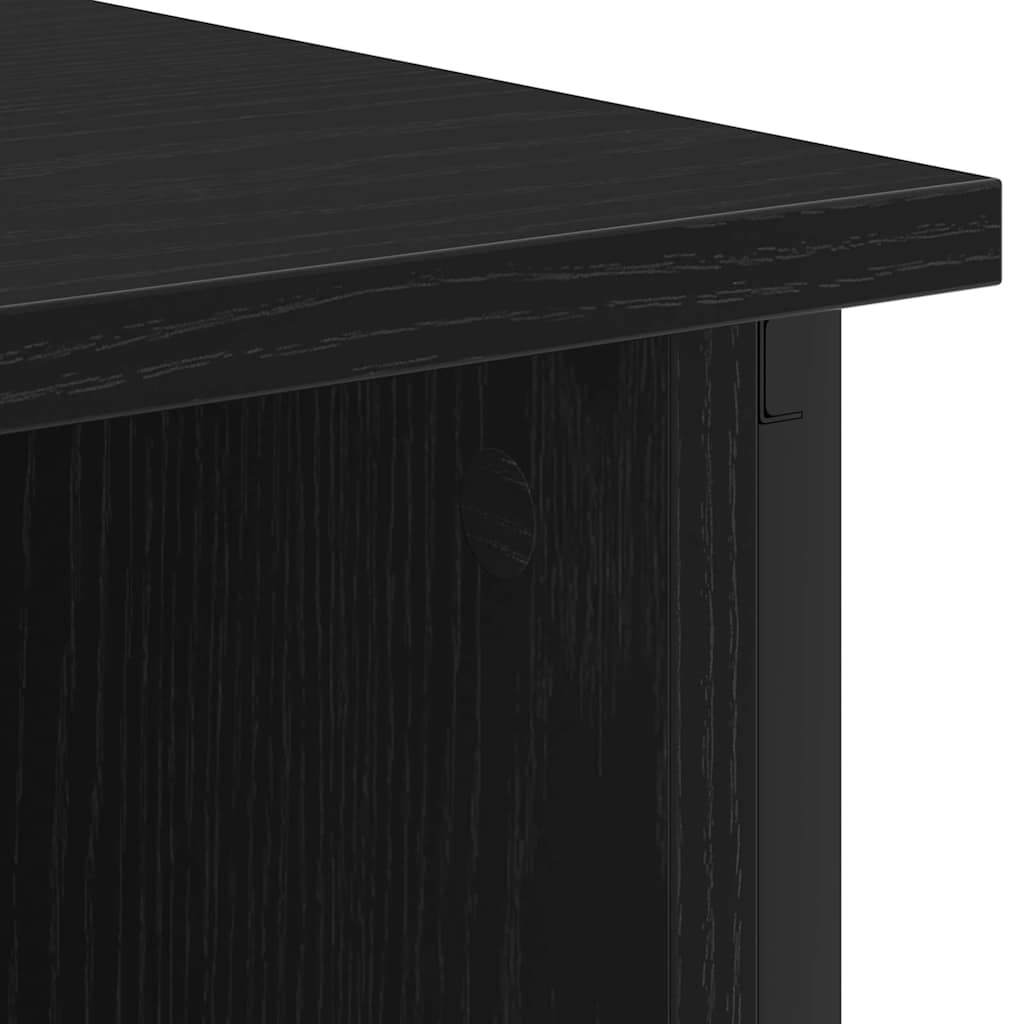 Noptiera stejar negru 38 x 31 x 61 cm Lemn compozit — imaginea 9