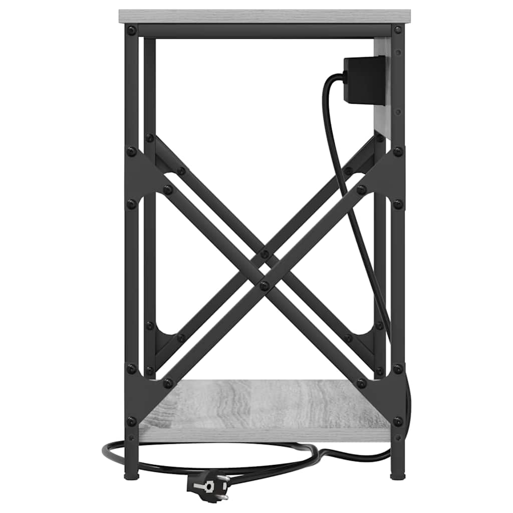 Noptiera 2 pcs sonoma gri 41 x 31 x 51 cm Lemn compozit — imaginea 7