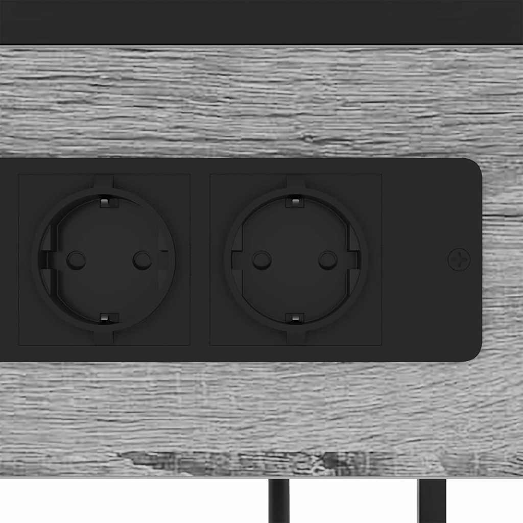 Noptiera sonoma gri 40 x 27 x 76 cm Lemn compozit — imaginea 9