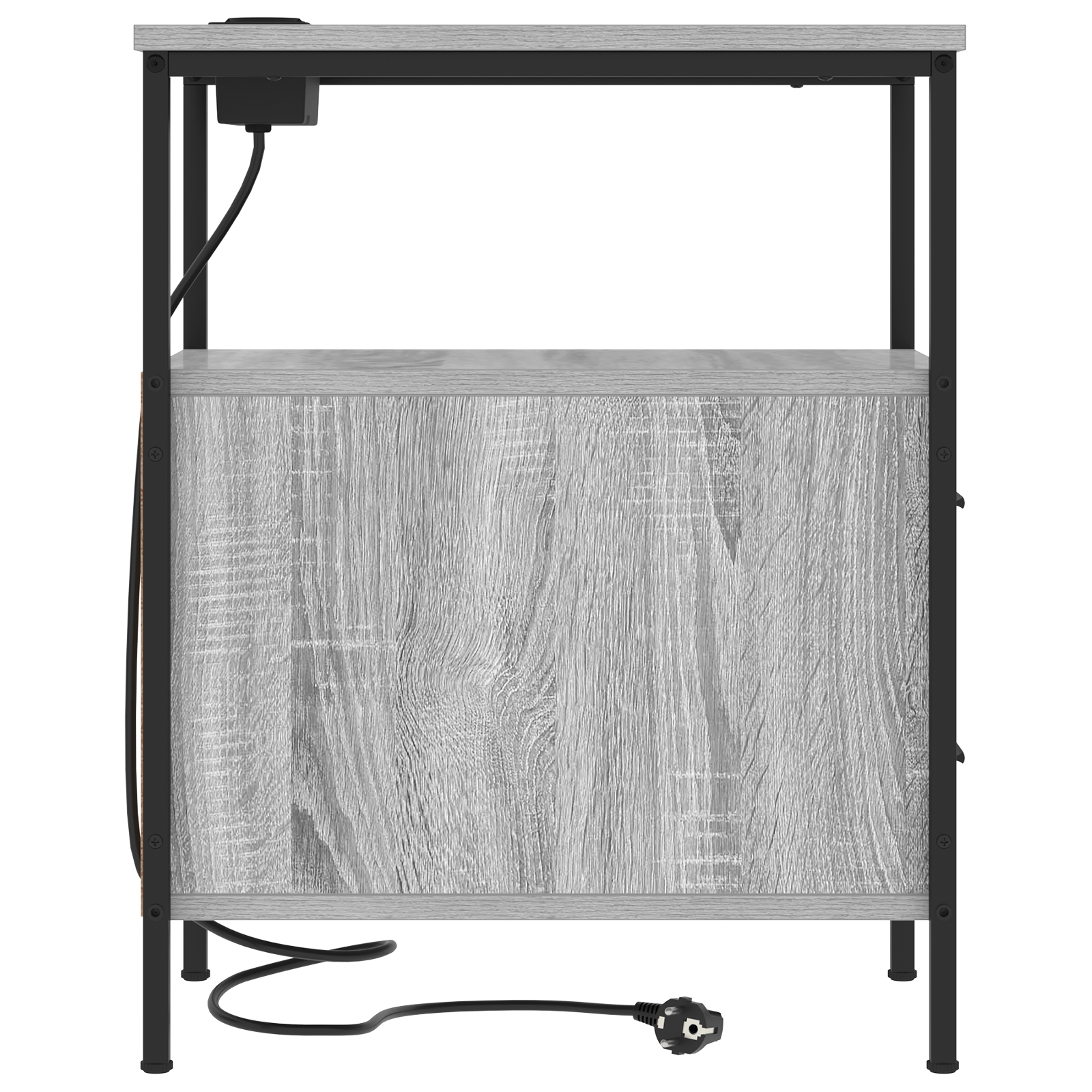 Noptiera sonoma gri 30 x 48 x 61 cm Lemn compozit — imaginea 7