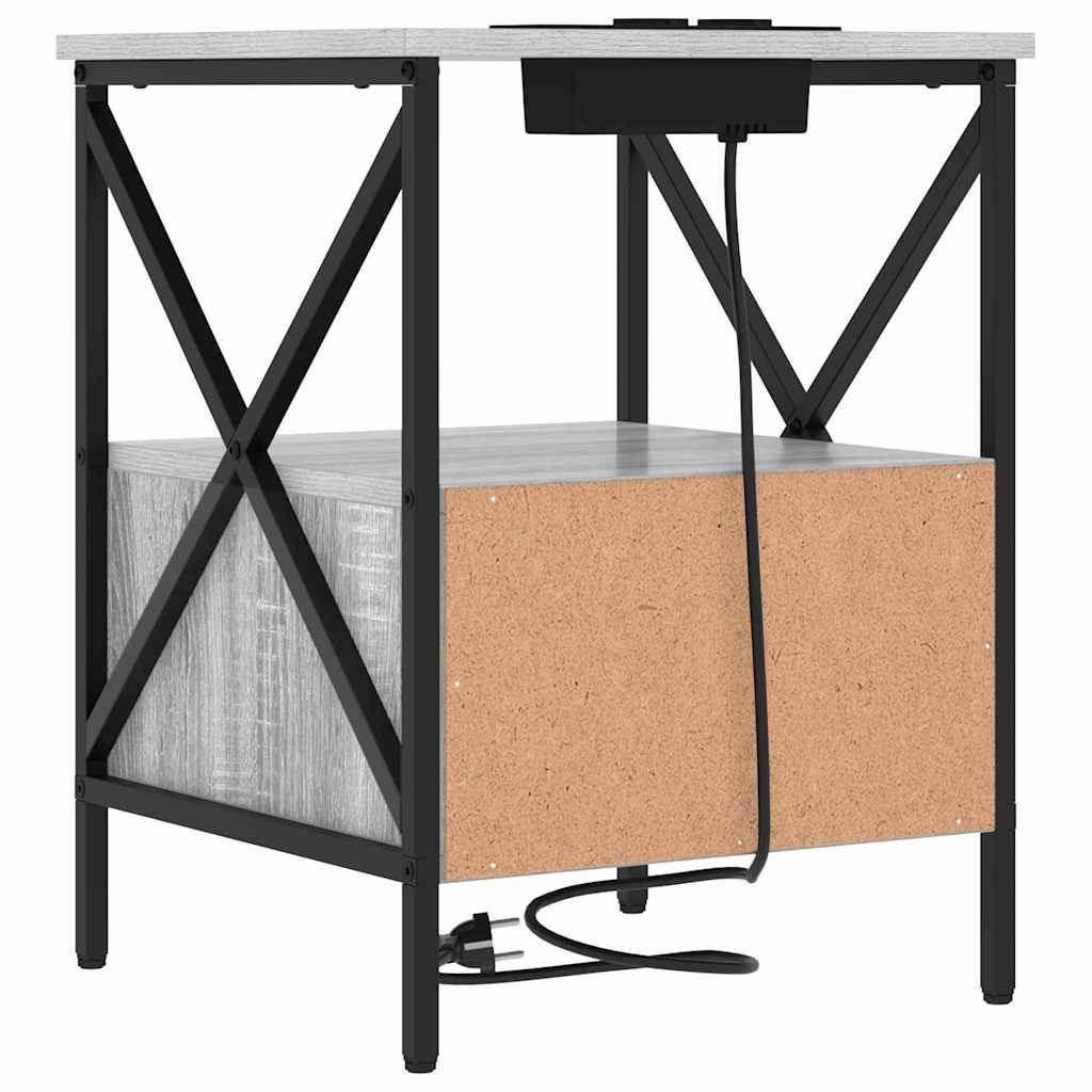 Noptiera sonoma gri 41.5 x 40.5 x 55 cm Lemn compozit — imaginea 8