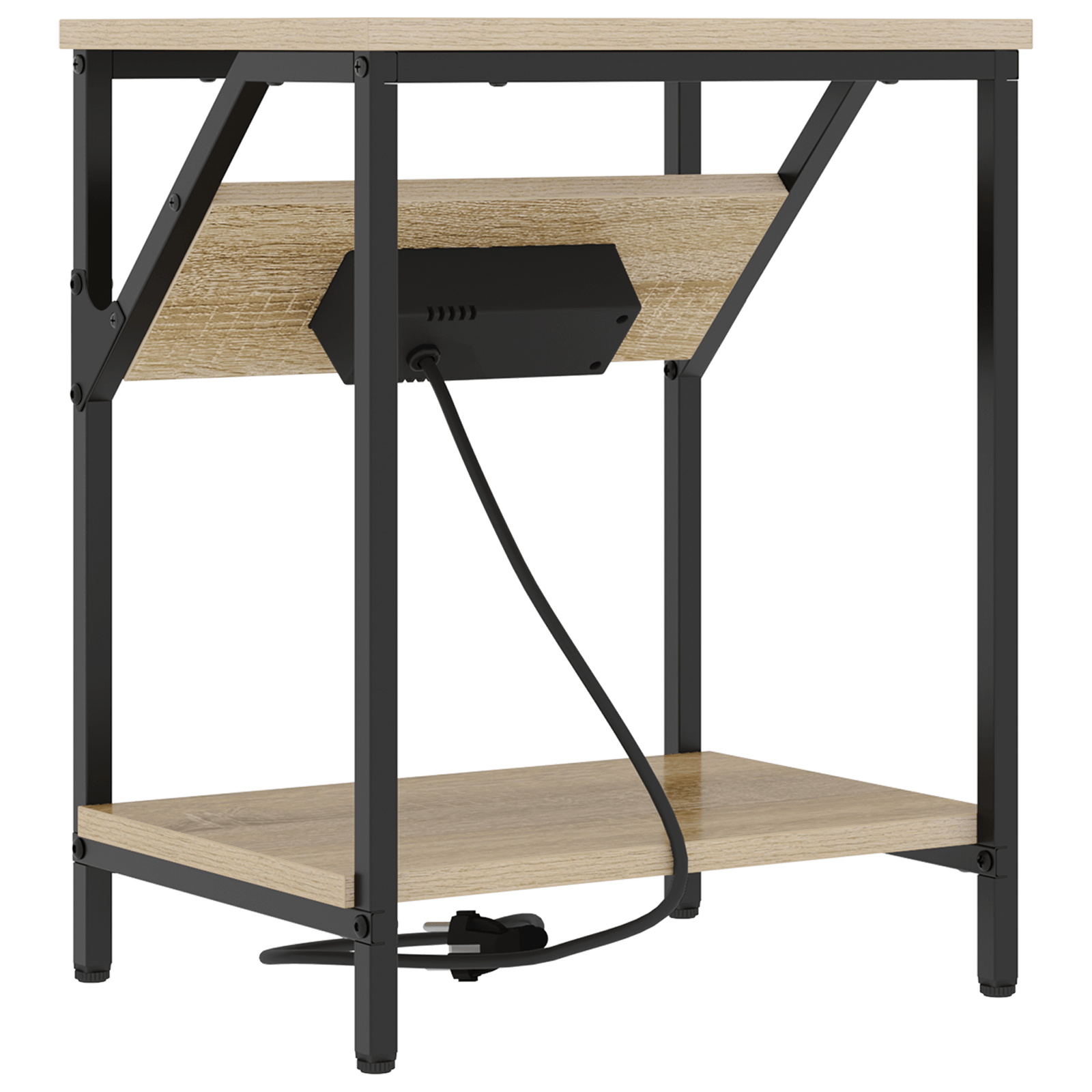 Noptiera stejar sonoma 38 x 30 x 48 cm Lemn compozit — imaginea 7