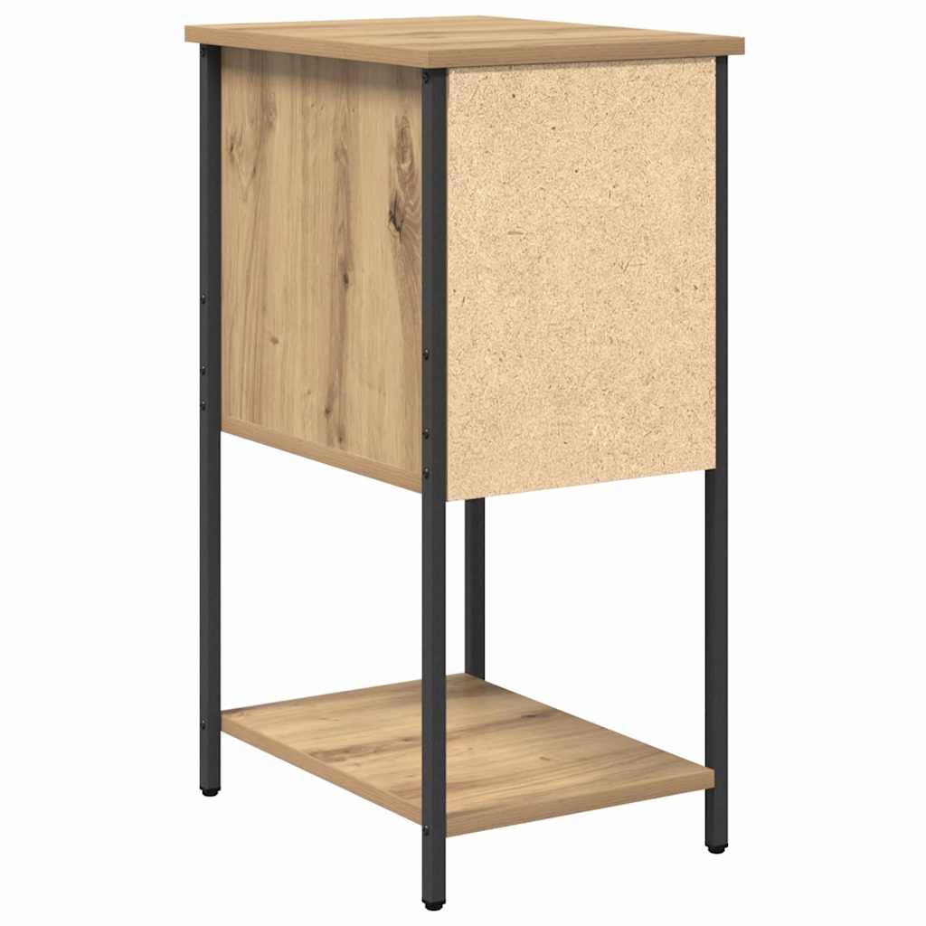 Noptiera 2 pcs stejar artizanal 32 x 42 x 70 cm — imaginea 9