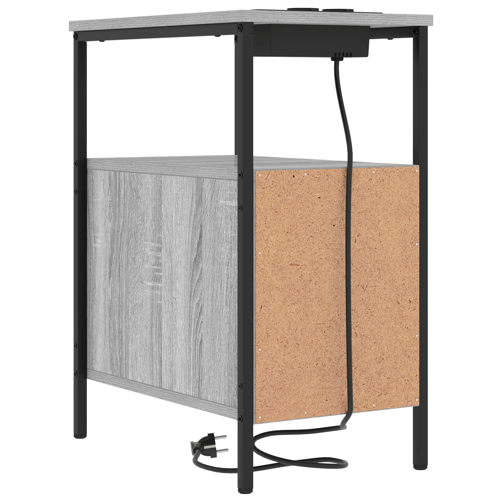 Noptiera sonoma gri 30 x 48 x 61 cm Lemn compozit — imaginea 8
