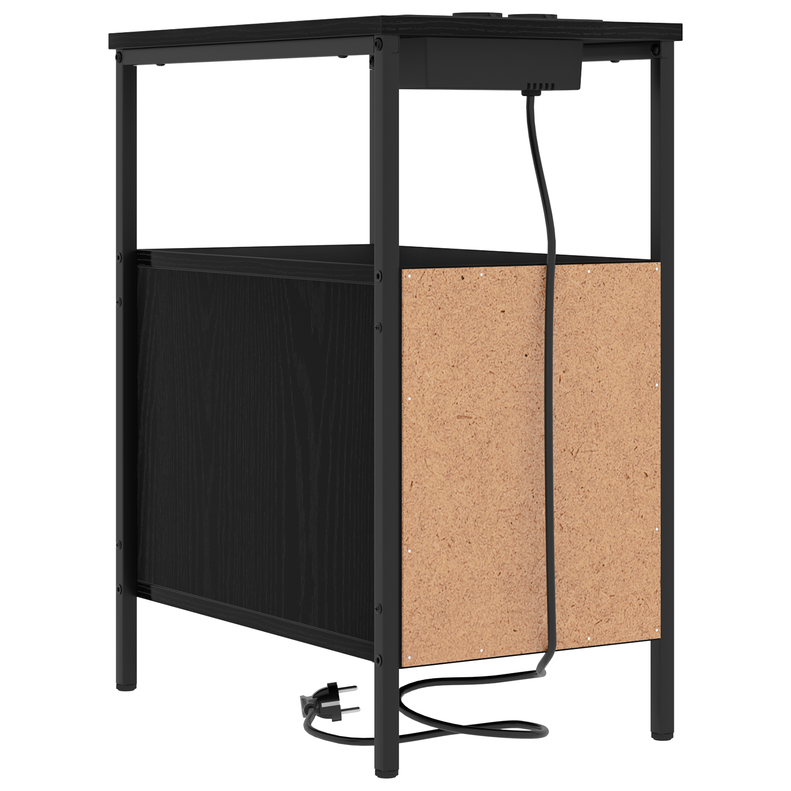 Noptiera stejar negru 30 x 48 x 61 cm Lemn compozit — imaginea 8